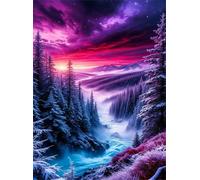 Jigsaw Puzzles 1500 piece,Puzzles for Adults,Challenging Educational Family Activity Games Home Decoration Puzzle Psychedelic Woods River 34.3 x 22.4 inch