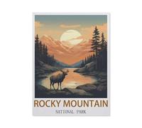 Jigsaw Puzzles 1500 Pieces Paper Assembling Picture，Rocky Mountain National Park，Adults Games Educational Toys（57x87cm）-EY42