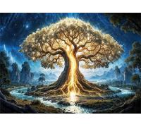 Jigsaw Puzzles 1500 pieces,Puzzles for Adults,Challenging Educational Family Activity Games Home Decoration Puzzle Dream Tree of Life,34.3 x 22.4 Inch