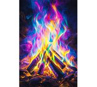Jigsaw Puzzles 1500 pieces,Puzzles for Adults,Challenging Educational Family Activity Games Home Decoration Puzzle Colorful Flames,34.3 x 22.4 Inch