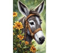 Jigsaw Puzzles 1500 pieces,Puzzles for Adults,Challenging Educational Family Activity Games Home Decoration Puzzle Flower Donkey,34.3 x 22.4 Inch