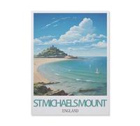 Jigsaw Puzzles 1500 Pieces Wood Assembling Picture，St Michael's Mount England，Adults Games Educational Toys（57x87cm）-FJ1