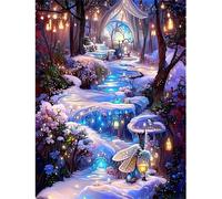 Jigsaw Puzzles 200 piece,Puzzles for Adults,Challenging Educational Family Activity Games Home Decoration Puzzle Fantasy Snow Landscape 13.8 x 9.8 inch