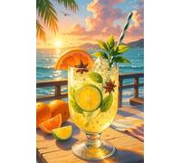 Jigsaw Puzzles 200 piece,Puzzles for Adults,Challenging Educational Family Activity Games Home Decoration Puzzle Lemon Fruit Drink 13.8 x 9.8 inch