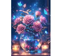 Jigsaw Puzzles 200 Pieces for Adults, Challenging & Brainteasing Adult Jigsaw Puzzles 200 pieces, Difficult Puzzles, For Men/Women Fantasy Night Rose