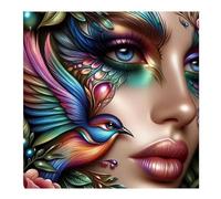Jigsaw Puzzles 200 Pieces, Jigsaws Facial Graffiti Birds 200 Piece jigsaw puzzles for Adults, Challenge High Difficulty Family Puzzle Game 28x28cm/11x11inch