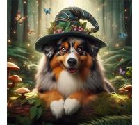 Jigsaw Puzzles 200 Pieces, Jigsaws Magic Dog 200 Piece jigsaw puzzles for Adults, Challenge High Difficulty Family Puzzle Game 28x28cm/11x11inch