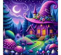 Jigsaw Puzzles 200 Pieces, Jigsaws Purple Magic House 200 Piece jigsaw puzzles for Adults, Challenge High Difficulty Family Puzzle Game 28x28cm/11x11inch