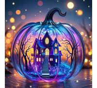 Jigsaw Puzzles 200 Pieces, Jigsaws Purple Pumpkin House 200 Piece jigsaw puzzles for Adults, Challenge High Difficulty Family Puzzle Game 28x28cm/11x11inch