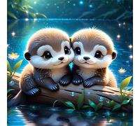 Jigsaw Puzzles 200 Pieces, Jigsaws River Otter 200 Piece jigsaw puzzles for Adults, Challenge High Difficulty Family Puzzle Game 28x28cm/11x11inch