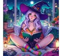 Jigsaw Puzzles 200 Pieces, Jigsaws Urban Witch 200 Piece jigsaw puzzles for Adults, Challenge High Difficulty Family Puzzle Game 28x28cm/11x11inch