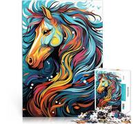 Jigsaw Puzzles 2000 Piece for Adults A winter horse Trainieren Sie Ihr Gehirn und Ihre Hände für Heimdekoration70x100cm
