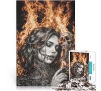 Jigsaw Puzzles 2000 Piece for Adults Burning Woman Stressabbau Staycation Zeit totschlagen Ein Kunstwerk70x100cm