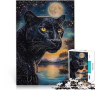 Jigsaw Puzzles 2000 Piece for Adults Color painting black panther Made of cardboard for and 14 years and over Educational Games For Adults and teenagers Artwork Gift 。size：70x100cm/27.5x39.3inch