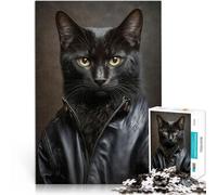 Jigsaw Puzzles 2000 Piece for Adults Cool Black Cat Made of cardboard for and 14 years and over educational challenge Fun activities at home, birthday gifts, travel gifts。size:70x100cm/27.5x39.3inch