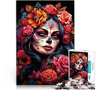 Jigsaw Puzzles 2000 Piece for Adults Day of the Dead Girl Schwierig und herausfordernd Heimdekoration70x100cm
