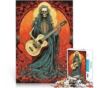 Jigsaw Puzzles 2000 Piece for Adults Skeleton Playing Guitar Made of cardboard，Suitable for ages 14 and up Challenging play toys Best Gift for Adults and teenagers。size：70x100cm/27.5x39.3inch