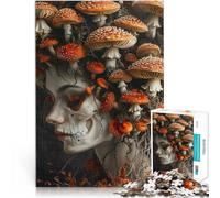 Jigsaw Puzzles 2000 Piece for Adults Skeleton Woman Mushrooms Made of cardboard for and 14 years and over Educational toys Christmas game Gifts 。size：70x100cm/27.5x39.3inch