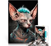 Jigsaw Puzzles 2000 Piece for Adults Sphynx Glam Rocker Lernspiele DIY Spielzeug Geeignet für die Schreibtischdekoration70x100cm