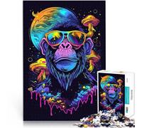Jigsaw Puzzles 2000 Piece for Adults Trippy Cool Chimpanzee Stressabbau denn eignet sich ideal als Geschenk für die ganze Familie70x100cm