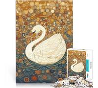 Jigsaw Puzzles 2000 Piece for Adults White Swan in Starry Light Familienspaß Tolles Geschenk für Spiele70x100cm