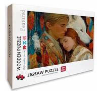 Jigsaw Puzzles 2000 Piece for Adults Wolf, Wooden Jigsaw Puzzles 99x70cm, for Men Women Elders Seniors, Pieces Parts Fit Together Tightly, Decompression, Wall Decor, for Teenagers Gifts, (Love) S-1422