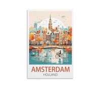 Jigsaw Puzzles 2000 Pieces，Amsterdam Holland，Puzzle 2000 Pieces, Relaxing and Challenging Gift for Adults, Teens, Seniors 100x70cm