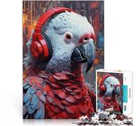 Jigsaw Puzzles 2000 Pieces for Adults African Grey Parrot For Family Fun 70x100cm Enhance love between couples for 14+