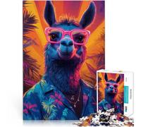 Jigsaw Puzzles 2000 Pieces for Adults Alpaca Llama Art Made of cardboard Suitable for ages 14 and up Home Decoration game Toys Christmas game Presents for Women。size:70x100cm/27.5x39.3inch