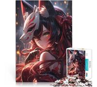 Jigsaw Puzzles 2000 Pieces for Adults Anime Samurai Girl Herausfordernd Schwierig mit passendem Poster und Quizblatt70x100cm