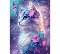 Jigsaw Puzzles 2000 Pieces for Adults, Challenging & Brainteasing Adult Jigsaw Puzzles 2000 pieces, Difficult Puzzles, For Men/Women Dreamy Purple Cat