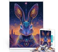 Jigsaw Puzzles 2000 Pieces for Adults Colored bunny Made of cardboard,for and from 14 years and over Train your brain and your hands Birthday gift。size:70x100cm/27.5x39.3inch