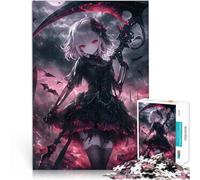 Jigsaw Puzzles 2000 Pieces for Adults Demon Grim Reaper Girl Präzisionsschnitt Einzigartige Wohndekoration und Geschenke70x100cm