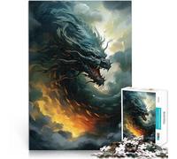 Jigsaw Puzzles 2000 Pieces for Adults Dragons Art Made of cardboard Suitable for ages 14 and up Home art decoration great gift。size：70x100cm/27.5x39.3inch
