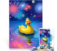 Jigsaw Puzzles 2000 Pieces for Adults Duck in a Cosmic Pond Lernspielzeug Einzigartige Geburtstags- und Geschenkideen70x100cm