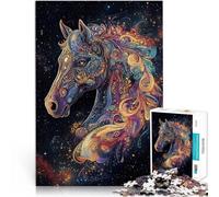 Jigsaw Puzzles 2000 Pieces for Adults Horse in colorful art Made of cardboard Suitable for ages 14 and up Anti-stress family game difficult challenge Gifts Ideas。size：70x100cm/27.5x39.3inch