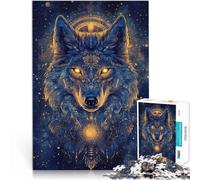 Jigsaw Puzzles 2000 Pieces for Adults In The Darkness Wolf Pädagogisches Familienspiel für Heimdekoration70x100cm