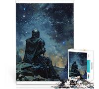 Jigsaw Puzzles 2000 Pieces for Adults Knight Under Starry Sky Made of cardboard，for age 14+ Family Games Gift for birthdays。size：70x100cm/27.5x39.3inch