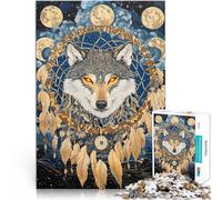Jigsaw Puzzles 2000 Pieces for Adults Magic Wolf Made of cardboard，for age 14+ Staycation Kill time Wall decoration Unique gifts for birthday and Christmas。size：70x100cm/27.5x39.3inch