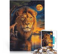 Jigsaw Puzzles 2000 Pieces for Adults Majestic lion Made of cardboard，for and from 14 years and over Intellectual game because it is ideal as a gift for the whole family。size：70x100cm