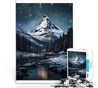 Jigsaw Puzzles 2000 Pieces for Adults mountain peak snow night Made of cardboard for ages 14 and over Educational toy for learning gifts for friends and family。size：70x100cm/27.5x39.3inch