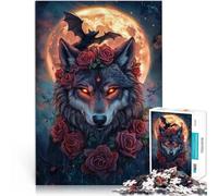 Jigsaw Puzzles 2000 Pieces for Adults Ominous Wolf Made of cardboard，Suitable for people aged 14 and above Toy Intellectual Game Wish List with Santa Claus。size：70x100cm/27.5x39.3inch