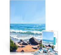 Jigsaw Puzzles 2000 Pieces for Adults Seascape with Rocks Stressabbau-Spielzeug Geeignet für die Schreibtischdekoration70x100cm