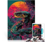 Jigsaw Puzzles 2000 Pieces for Adults Snake glitched effect Made of cardboard Suitable for ages 14 and up Assembling the model Gift Toys 。size：70x100cm/27.5x39.3inch