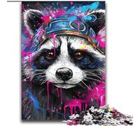 Jigsaw Puzzles 2000 Pieces for Adults Teens Art Animal Raccoon,Challenging Game And Family Play Educational Game for Birthday,Chrismas 70X100cm