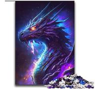 Jigsaw Puzzles 2000 Pieces for Adults Teens Cosmic Dragon Stress Reliever Difficult Challenge with Matching Poster And Trivia Sheet 70x100cm