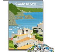 Jigsaw Puzzles 2000 Pieces for Adults Teens Costa Brava Spain Art, Toys Educational Games Stress Relieving Enhance Love between Couples 70x100cm