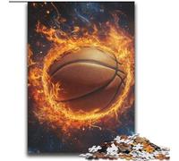 Jigsaw Puzzles 2000 Pieces for Adults Teens Flame Basketball for Age 14+ Challenging To Complete But Fun And Humorous Great Gifts And Toys 70x100cm