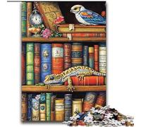 Jigsaw Puzzles 2000 Pieces for Adults Teens Gecko on The Bookshelf Educational Games Home Decoration Birthday Present, Gifts for Age 14+ 70x100cm