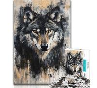 Jigsaw Puzzles 2000 Pieces for Adults Teens Gray Wolf,Challenging Game for Is Ideal As A Gift for The Whole Family 70x100cm
